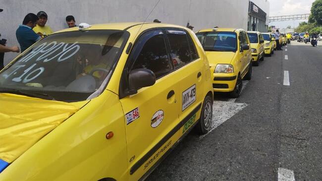 Paro de taxistas.. Foto:La W.