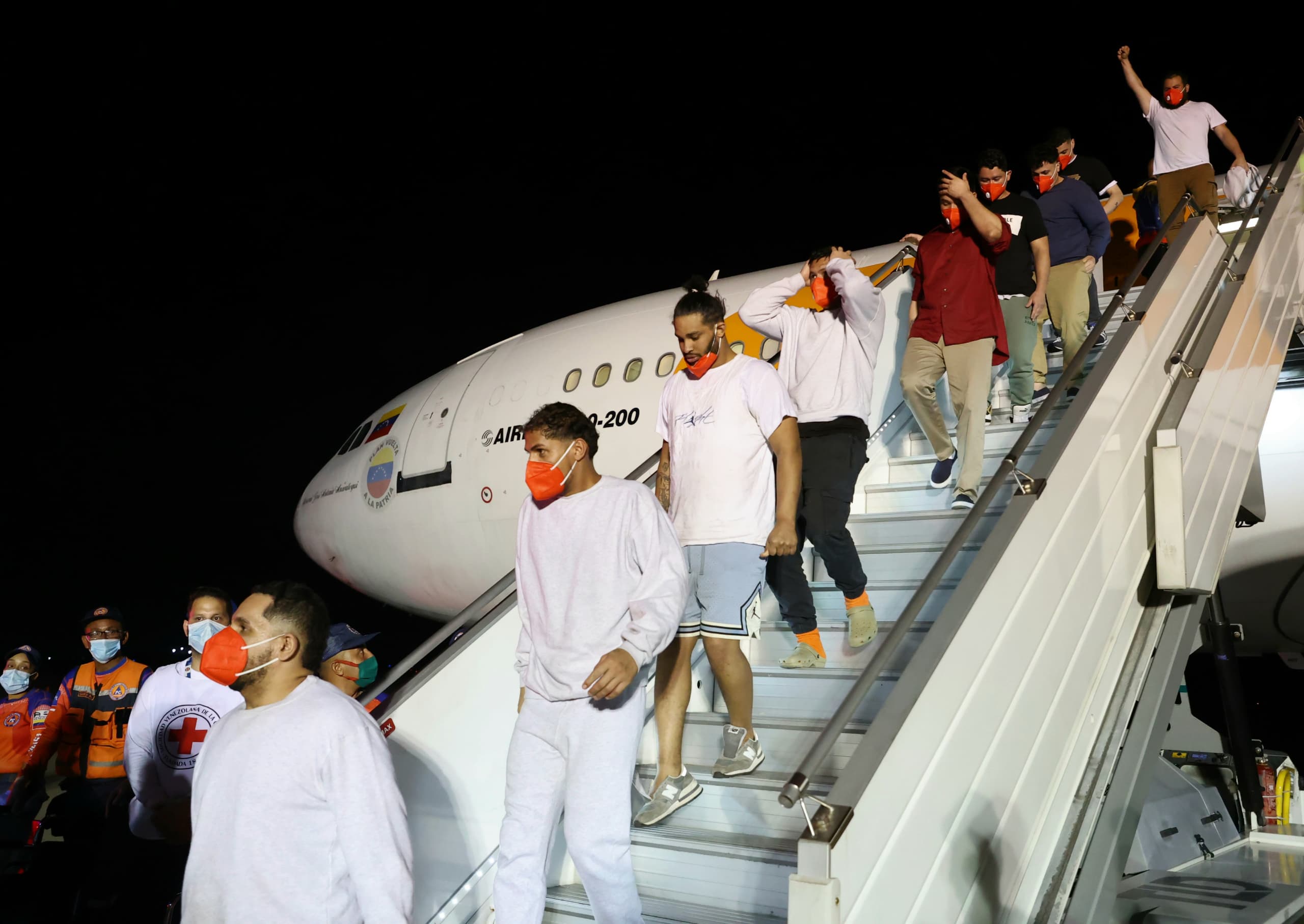 Un grupo de 183 migrantes venezolanos regresó a su país desde Estados Unidos. EFE/ PRENSA MINISTERIO INTERIOR JUSTICIA Y PAZ.