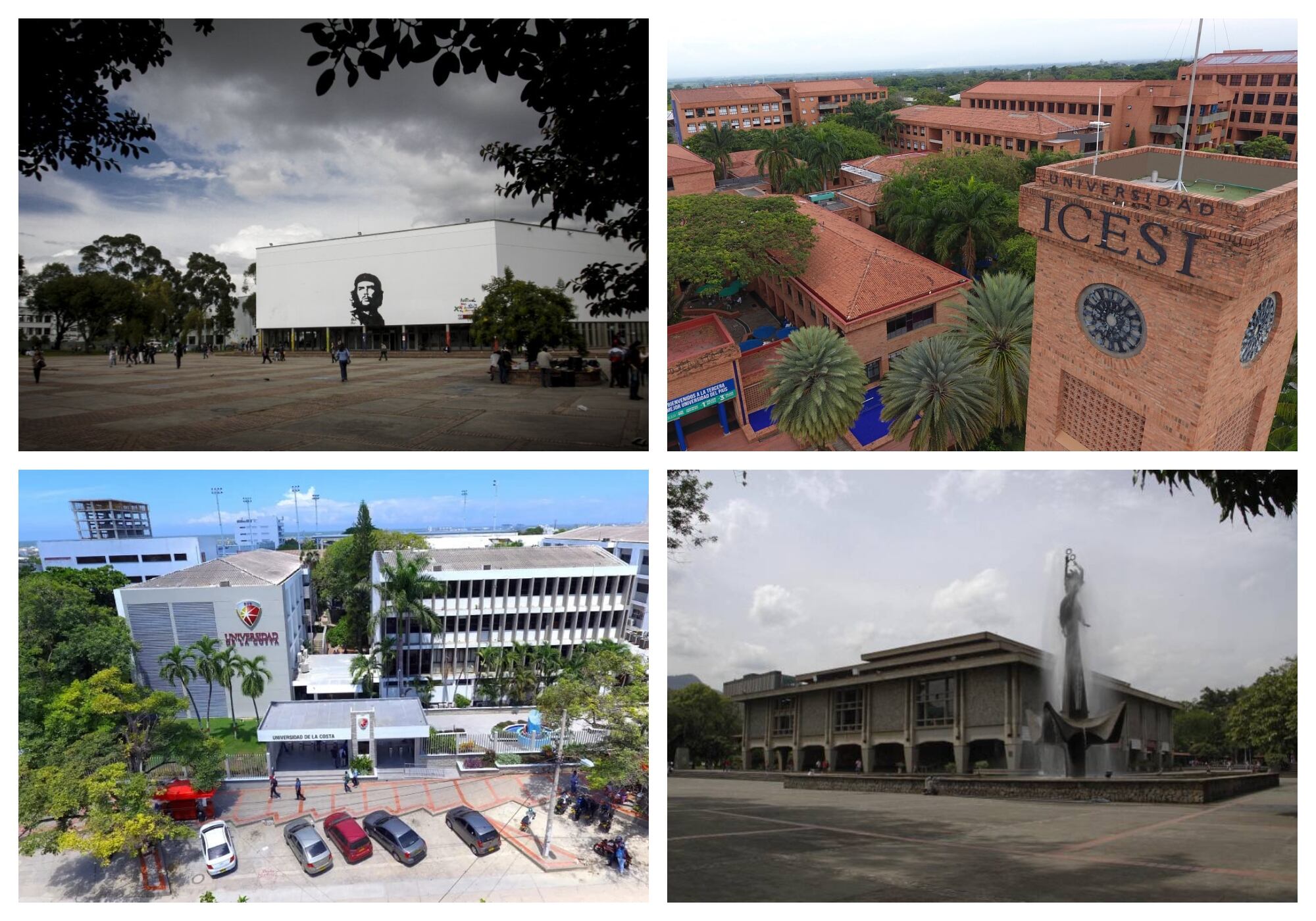Estas son las mejores universidad de Colombia según prestigioso ranking. Foto: Colprensa/Universidad Icesi/ Universidad de la Costa/ Universidad de Antioquia.
