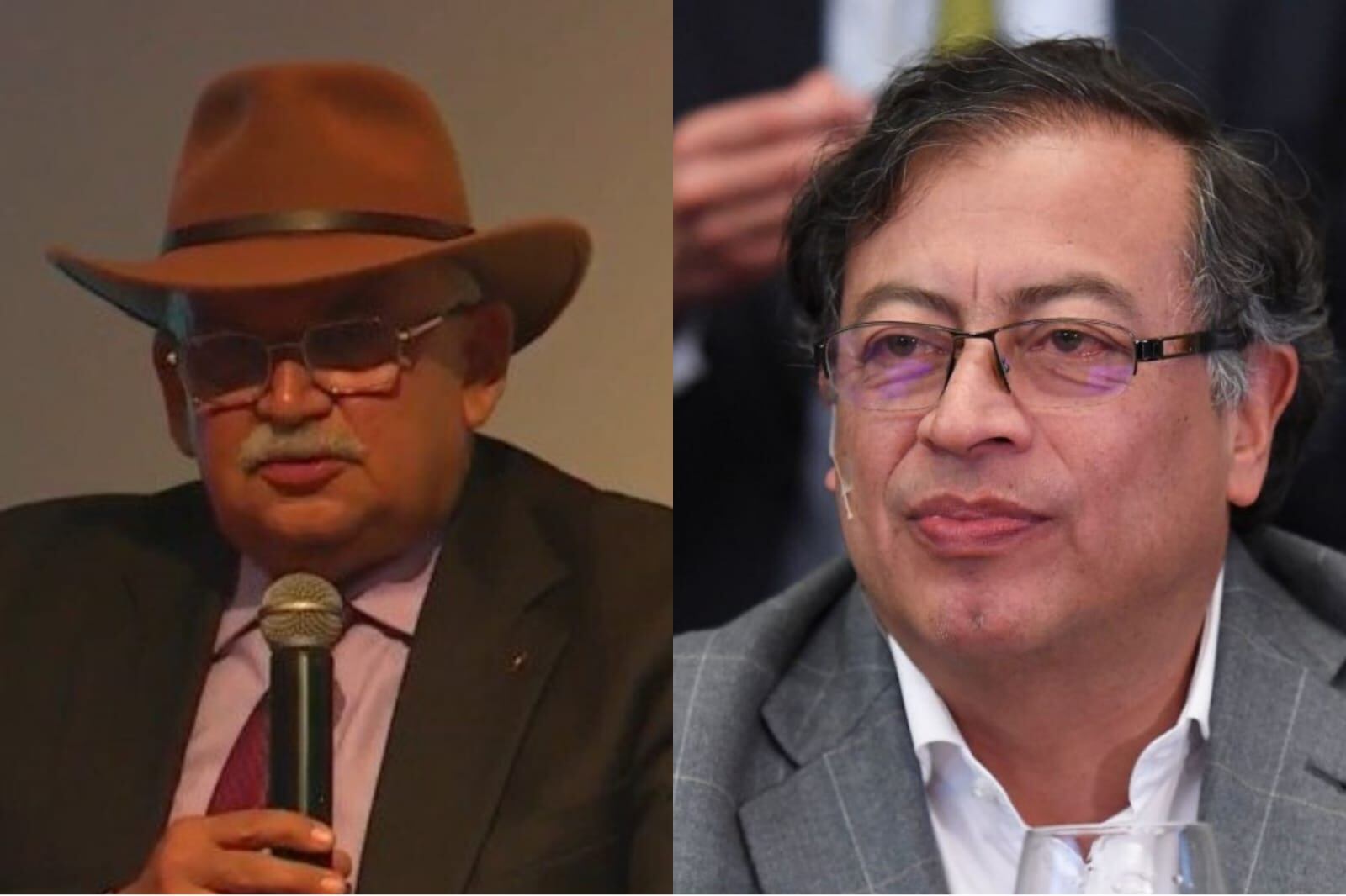 Excomisionado Ospina y Gustavo Petro. Foto: Cortesía JEP - Colprensa