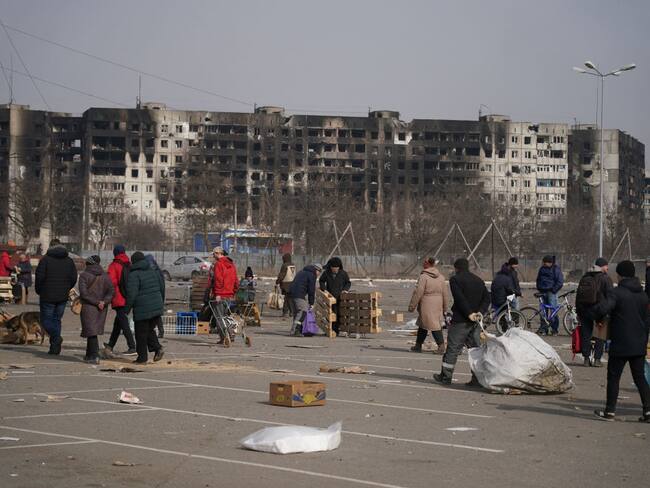 Corredores humanitarios de la ciudad ucraniana de Mariupol bajo el control del ejército ruso (Photo by Stringer/Anadolu Agency via Getty Images)