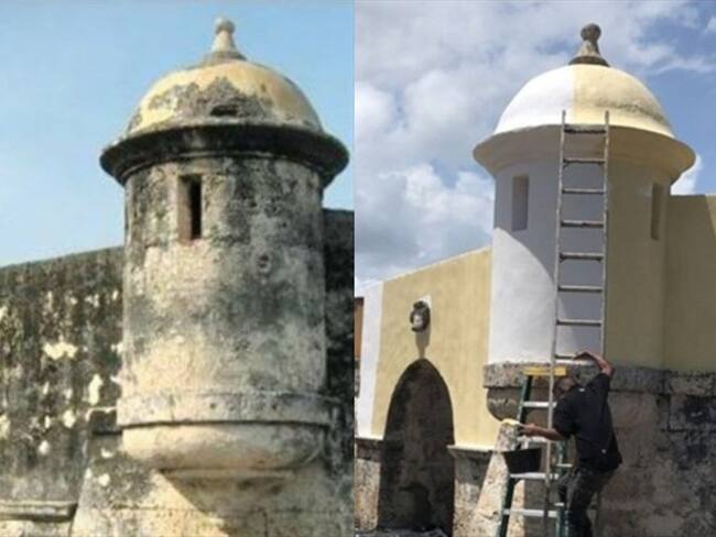 Con cepillo y jabón neutro: así debía restaurarse el Fuerte San Sebastián