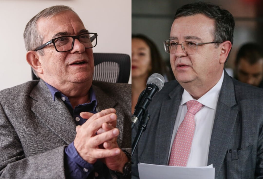 Rodrigo Londoño y Alejandro Ramelli. Foto: Colprensa.