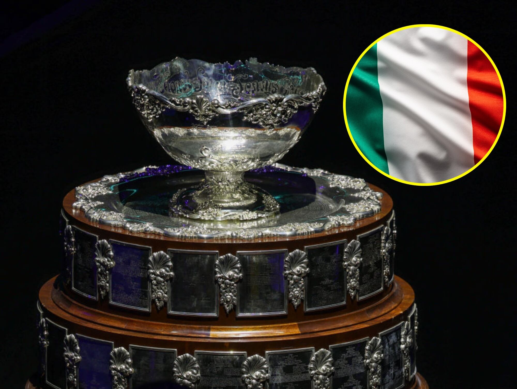 Copa Davis. I Foto: THOMAS COEX/AFP via Getty Images. Bandera de Italia. I Foto: Getty Images.