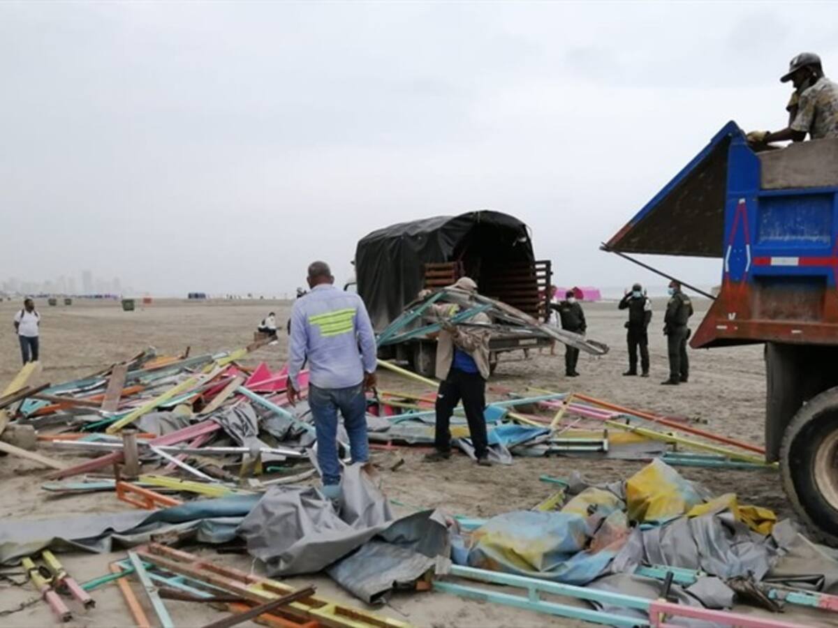 Fue demolido el bar ilegal Soy El Nativo de Cartagena