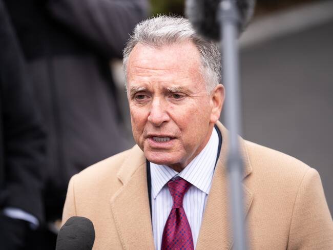 WASHINGTON,DC - MARCH 6: US Special Envoy to the Middle East, Steve Witkoff, speaks to members of the media at the White House in Washington, DC, on March 6, 2025. (Photo by Allison Robbert for The Washington Post via Getty Images)