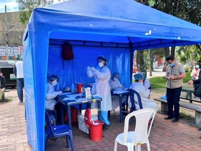 Los puntos fueron habilitados por las cuatro Subredes del Distrito en las diferentes localidades y estaciones de TransMilenio.. Foto: Cortesía: Alcaldía de Bogotá / Subred Norte