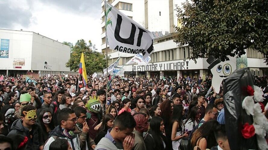 Estudiantes universitarios ratifican movilización en Popayán. Foto: Colprensa