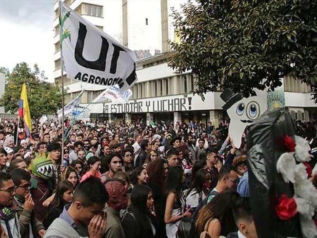 Estudiantes universitarios ratifican movilización en Popayán. Foto: Colprensa