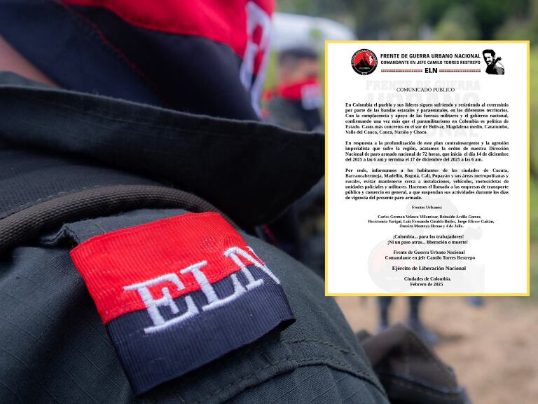 ELN y un comunicado del Frente de Guerra Urbano Nacional