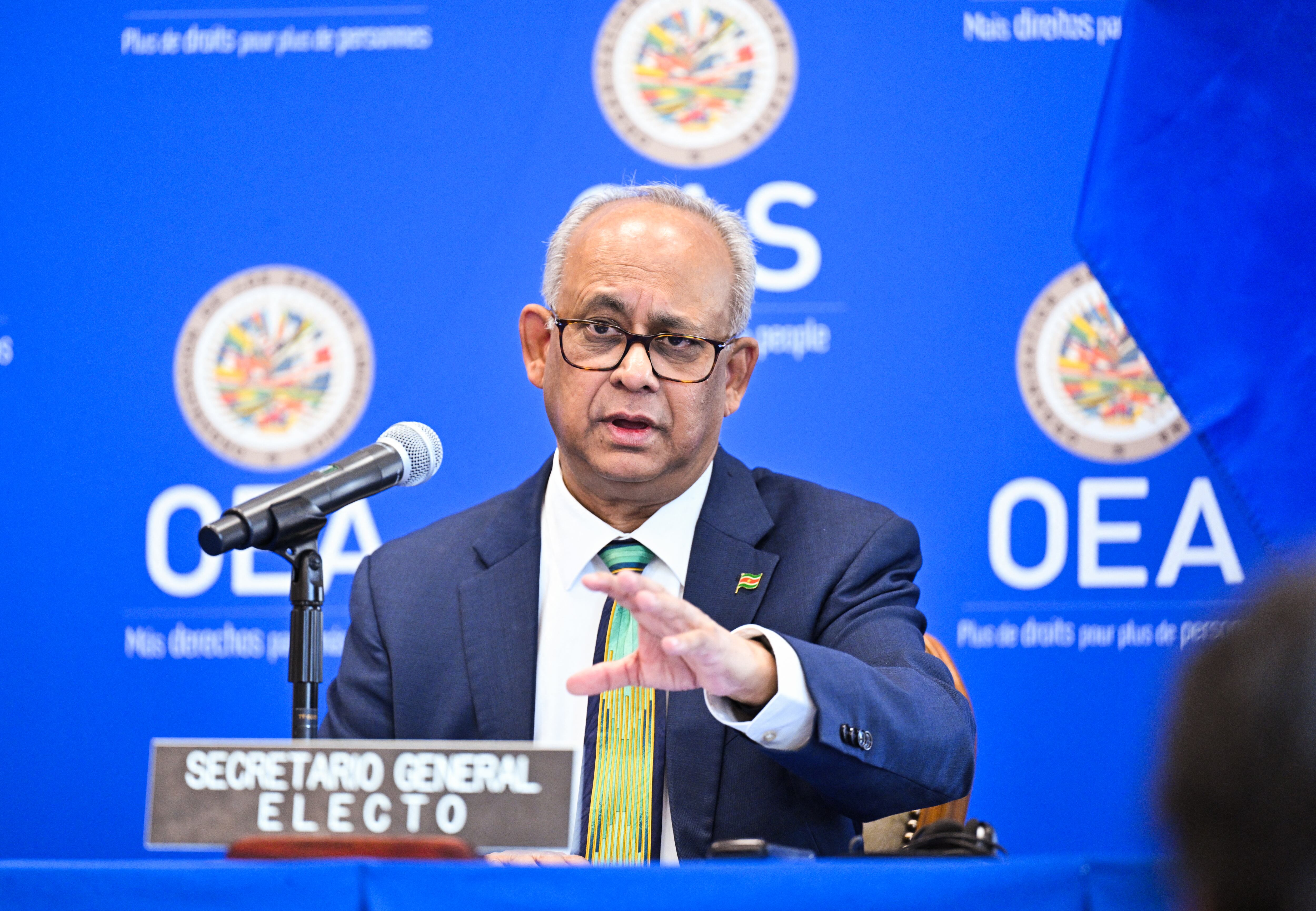 Secretario general de la Organización de los Estados Americanos, Albert Ramdin. Foto: ROBERTO SCHMIDT/AFP via Getty Images.       