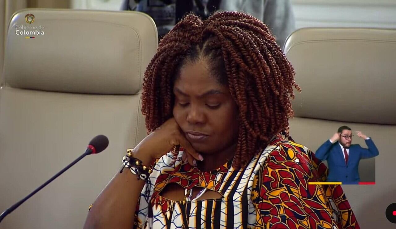 Bogotá. Febrero 4 de 2024. Mediante una alocución presidencial en la Casa de Nariño, se transmite el consejo de ministros, una reunión en la que todo el gabinete del presidente Gustavo Petro trata diferentes temas de la actualidad del país. Captura de pantalla. (Colprensa)