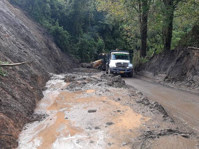 Afectaciones por las lluvias en Caldas. Crédito: Secretaría de Infraestructura de Caldas.