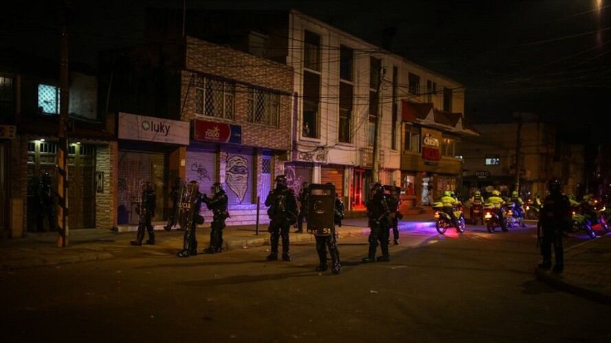 Bogotá lleva dos noches seguidas de alteraciones al orden público. Foto: Getty Images.