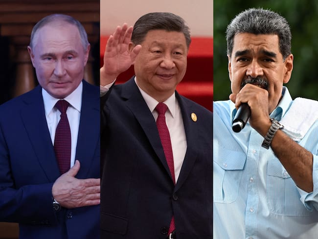 Putin, Xi Jinping y Maduro. FOTOS: Getty Images