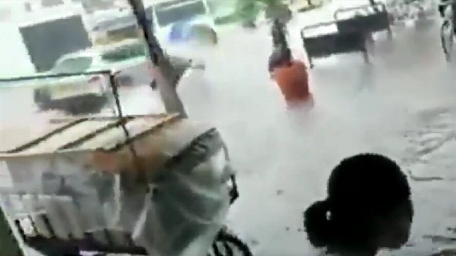 Lluvias en Santander . Foto:tomada del video.