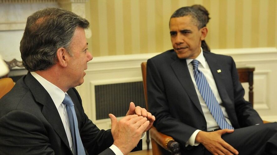 Barack Obama y Juan Manuel Santos. Foto: Colprensa