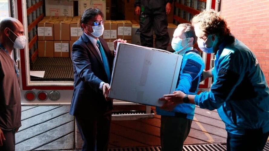 Llegada de vacunas a Colombia . Foto: Colprensa