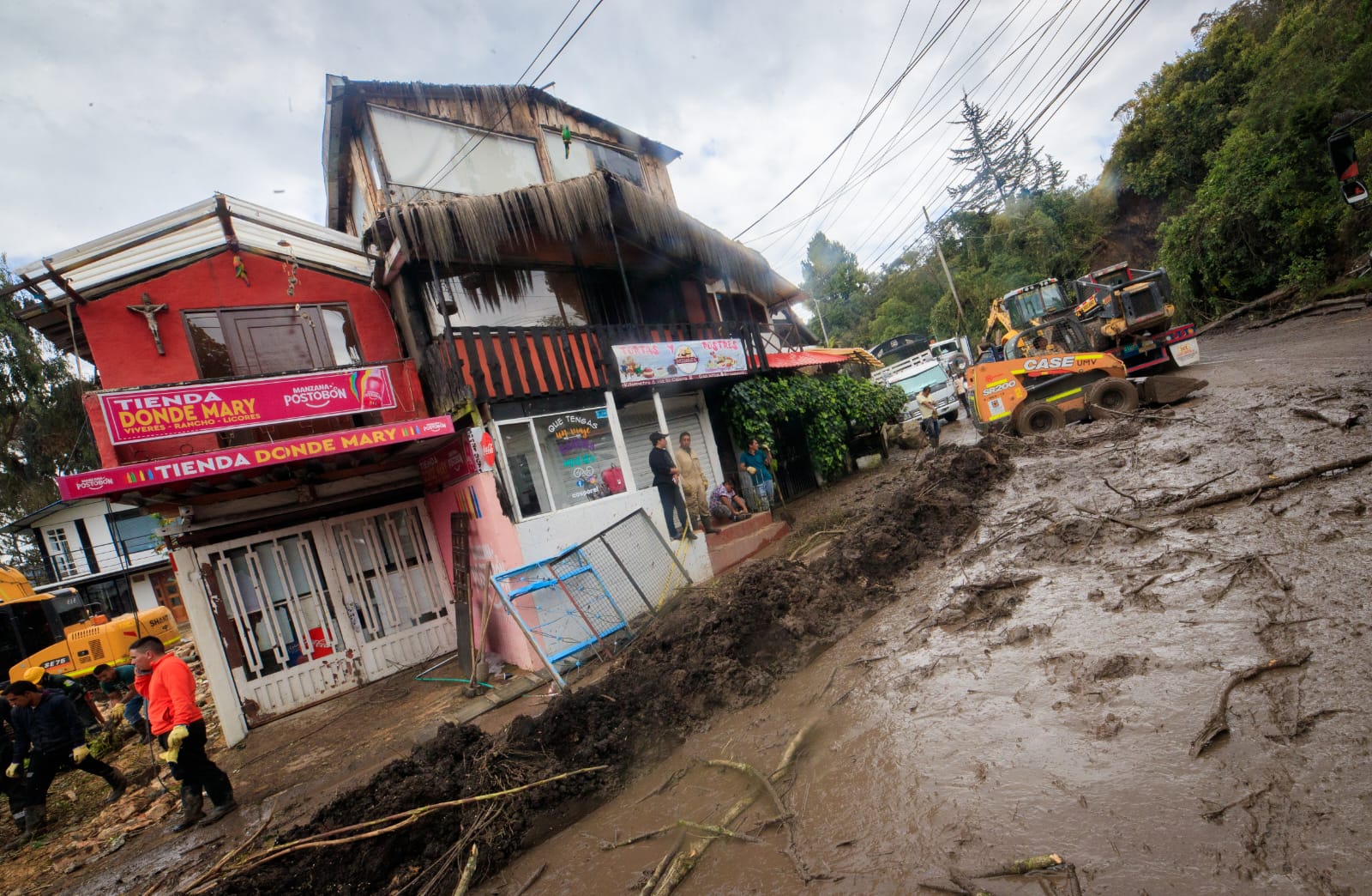 Afectaciones en La Calera. Foto: Alcaldía Mayor
