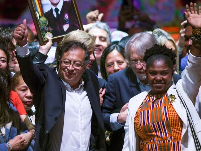 Gustavo Petro y Francia Márquez. (Photo by JUAN BARRETO/AFP via Getty Images)