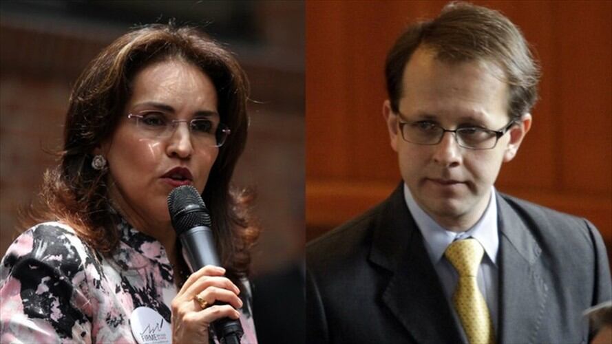 VIviane Morales y Andres Felipe Arias. Foto: Colprensa