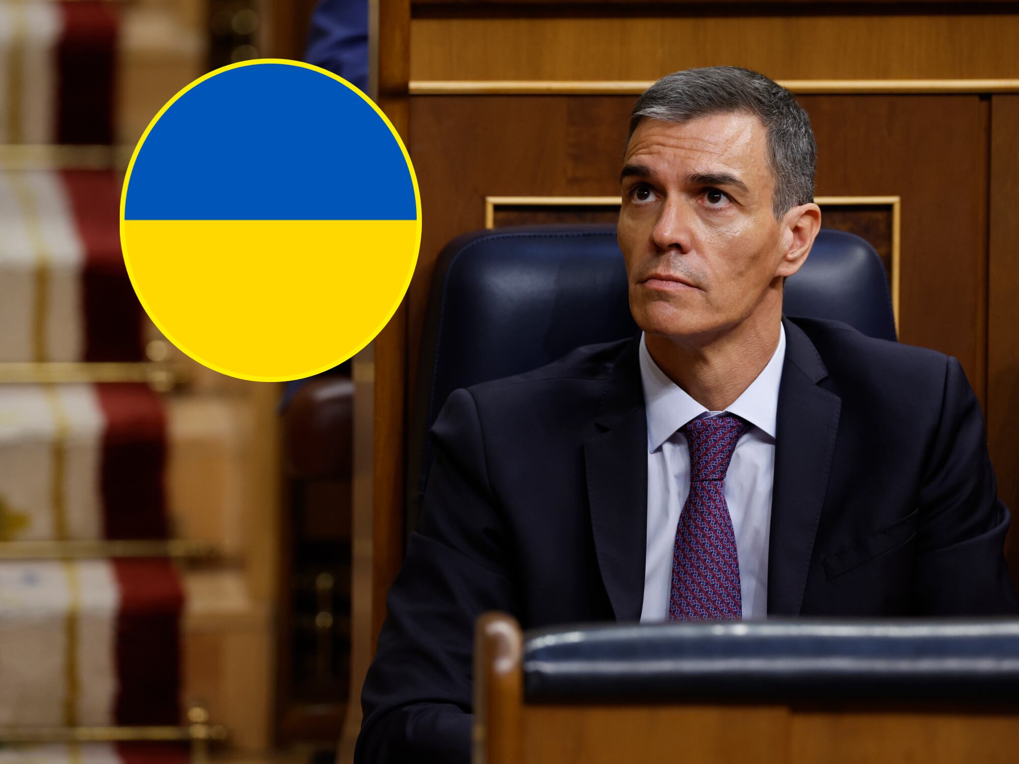 Pedro Sánchez no llegó a la reunión de aliados de Ucrania en París por avería de su avión. Foto: EFE.