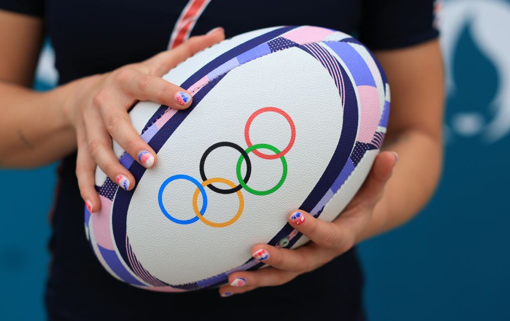Balón de Rugby en los Juegos Olímpicos de París 2024. Foto: Maja Hitij/Getty Images