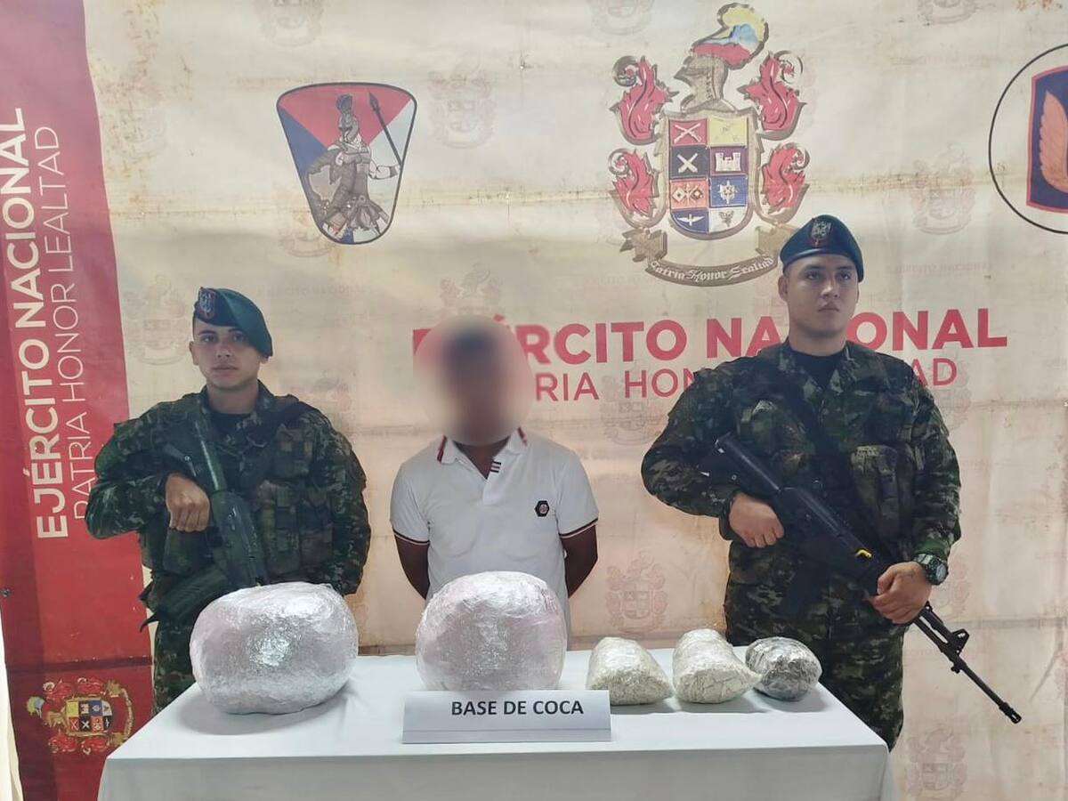 Capturan a un hombre con 22 kilos de cocaína en Montelíbano, Córdoba