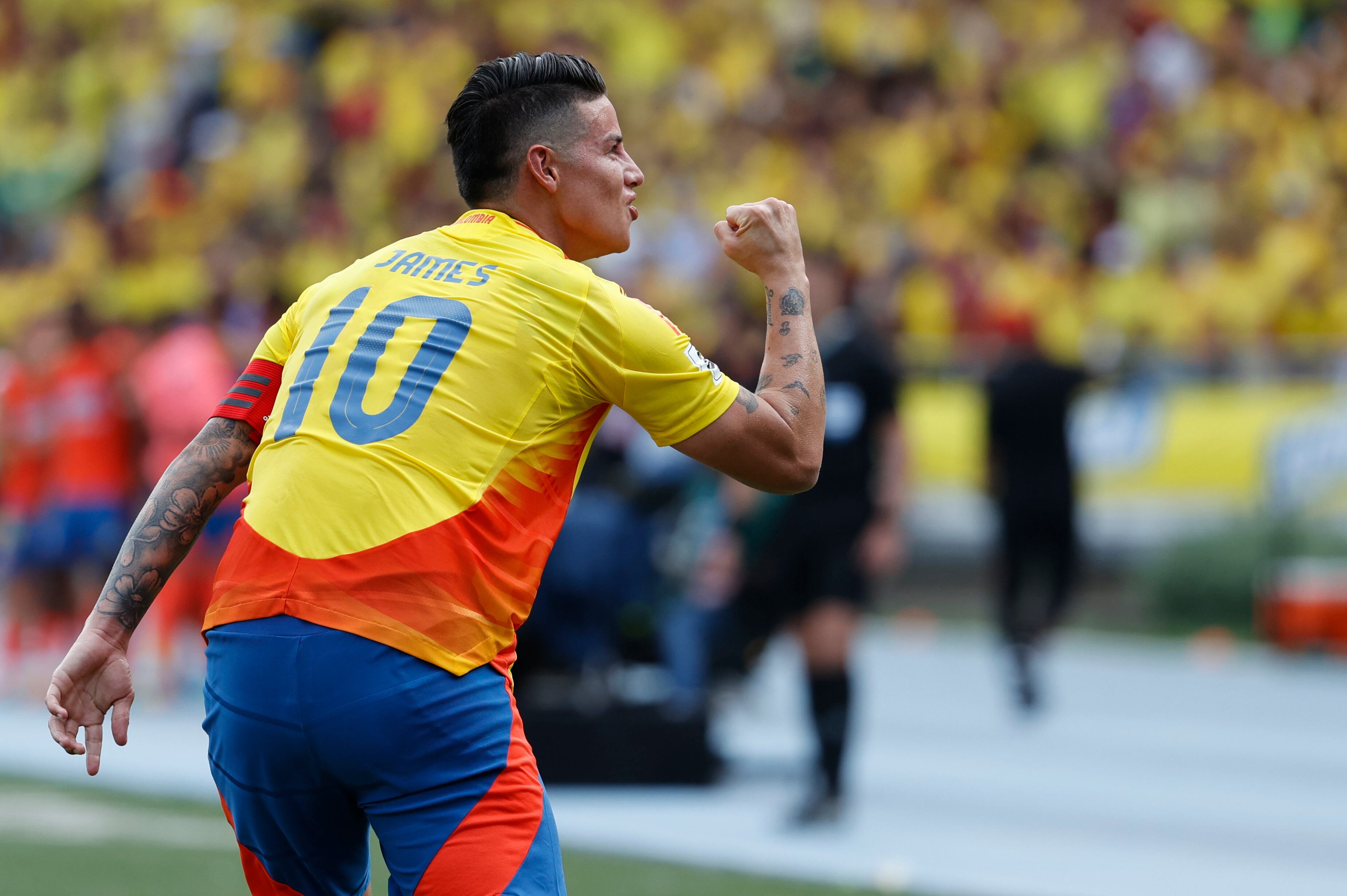 James Rodríguez de Colombia. Foto: EFE.