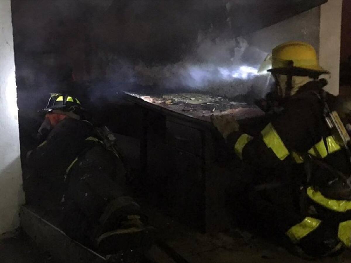 Se incendió el armerillo de la Policía en una estación de Santa Marta