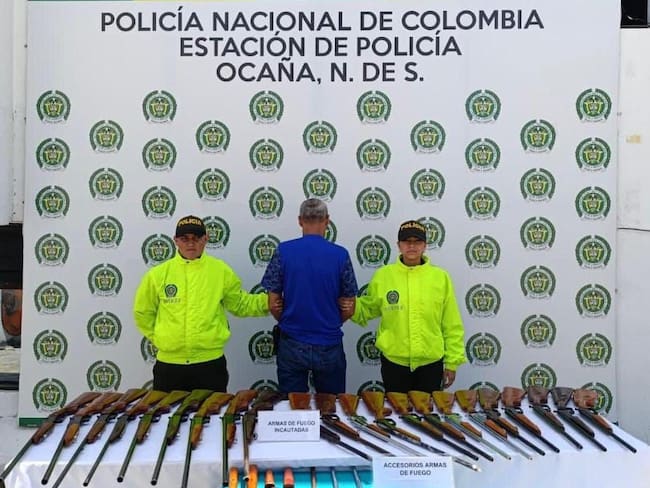 Alias "El Armaro" capturado en el Catatumbo. Foto: DENOR.