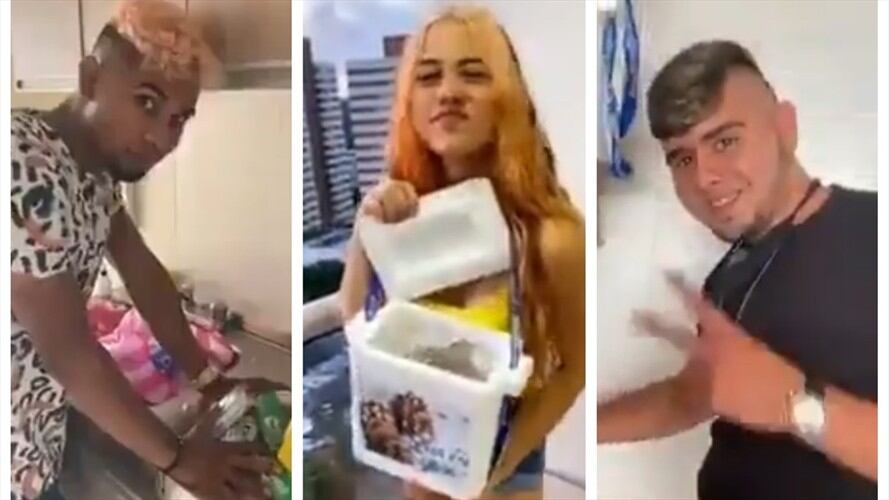 Estos jóvenes son buscados por las autoridades por haber atentado contra la salud de las personas a las que les dieron las paletas de jabón. Foto: Captura de pantalla del video