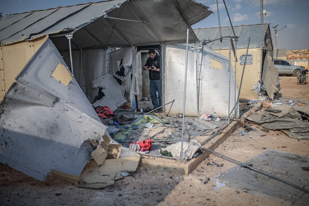 Bombardeos a la ciudad de Kobane (Photo by Muhammed Said/Anadolu Agency via Getty Images)