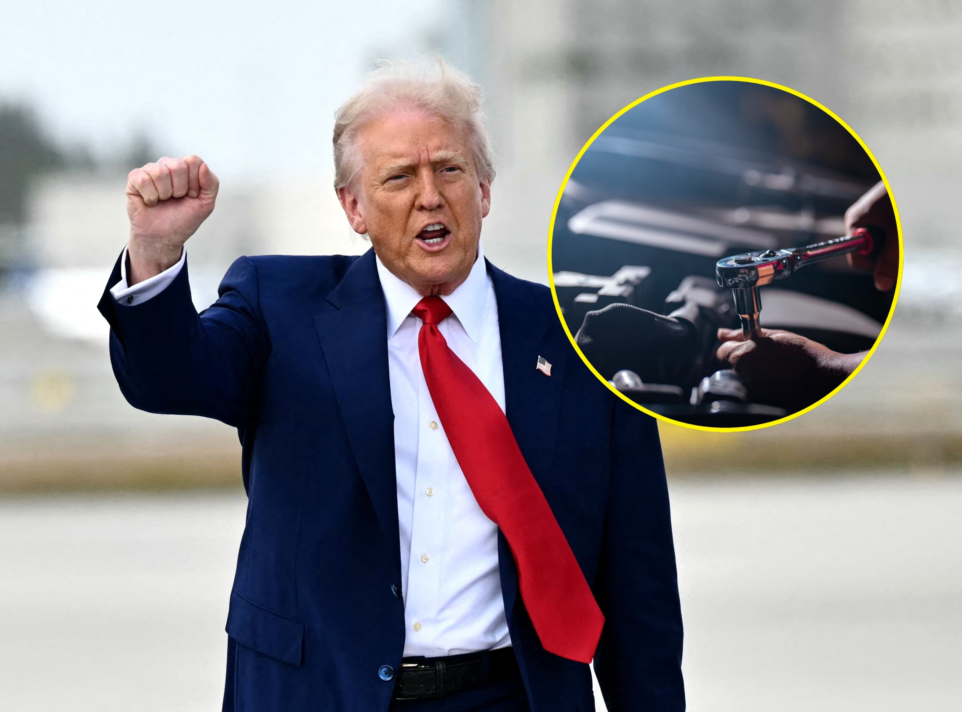 Presidente de Estados Unidos, Donald Trump. FOTO: MANDEL NGAN/AFP via Getty Images. Autopartes. FOTO: Getty Images