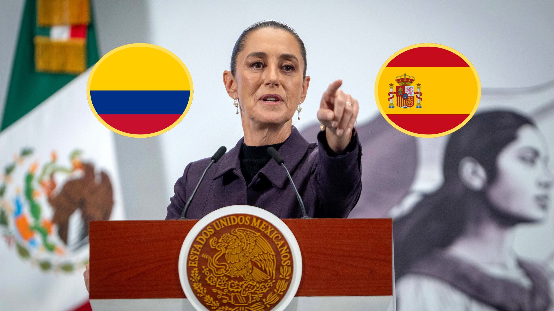Claudia Sheinbaum. Foto: Juan AbundisEspaña. Colombia. Fotos: Getty Images.