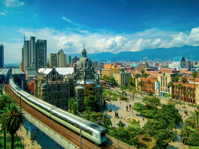 Vista del metro de Medellín, Colombia (Foto vía GettyImages)