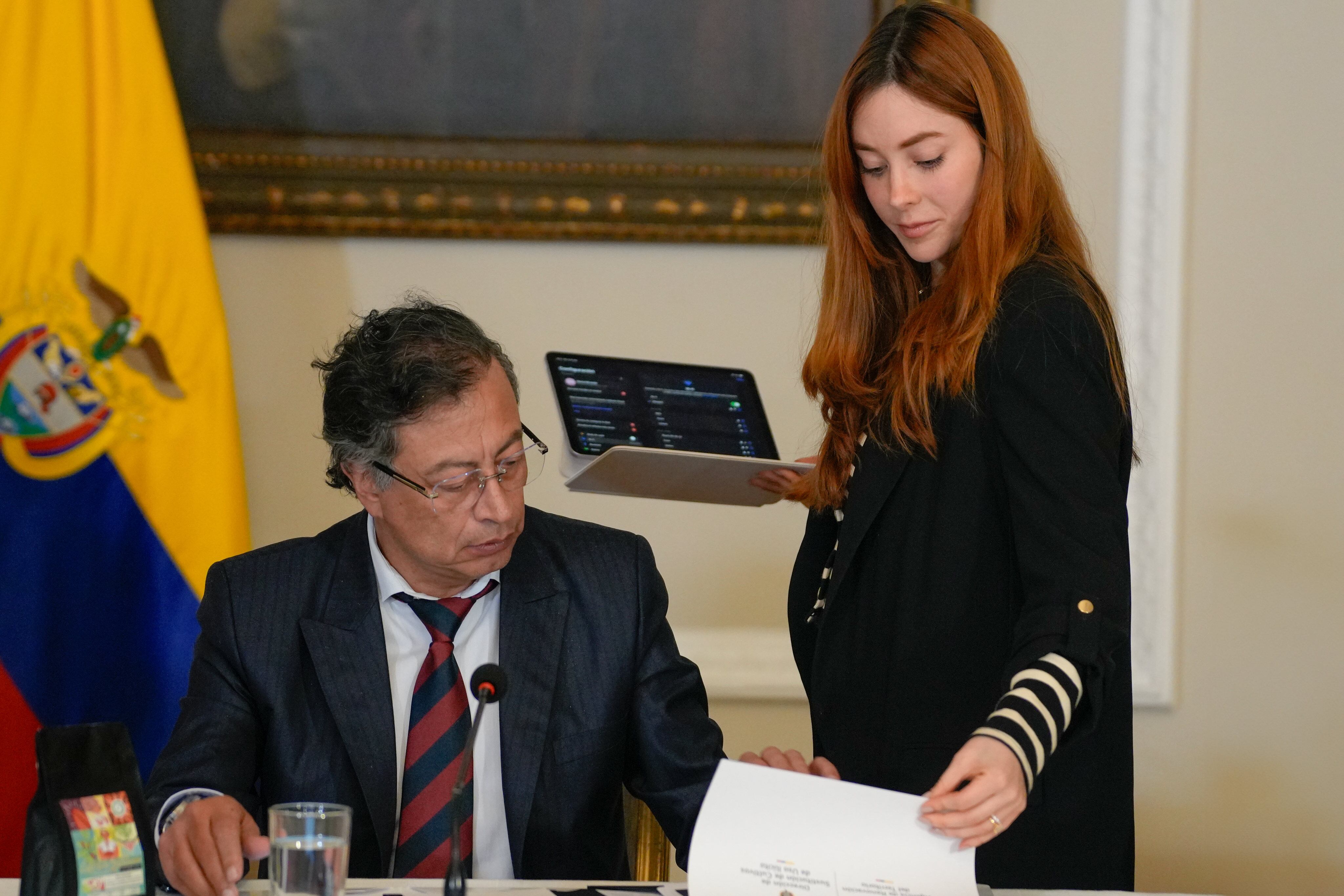 Gustavo Petro y Gloria Miranda. Foto: Presidencia.