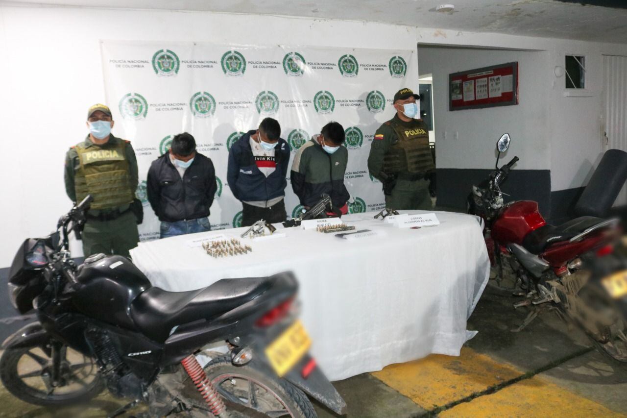 Los tres delincuentes fueron enviados a la cárcel. Crédito: Policía Cauca.