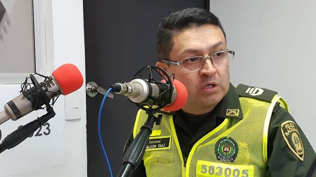 Coronel Nelson Díaz Pinzón, comandante de la Policía Metropolitana de Popayán. Foto: La W