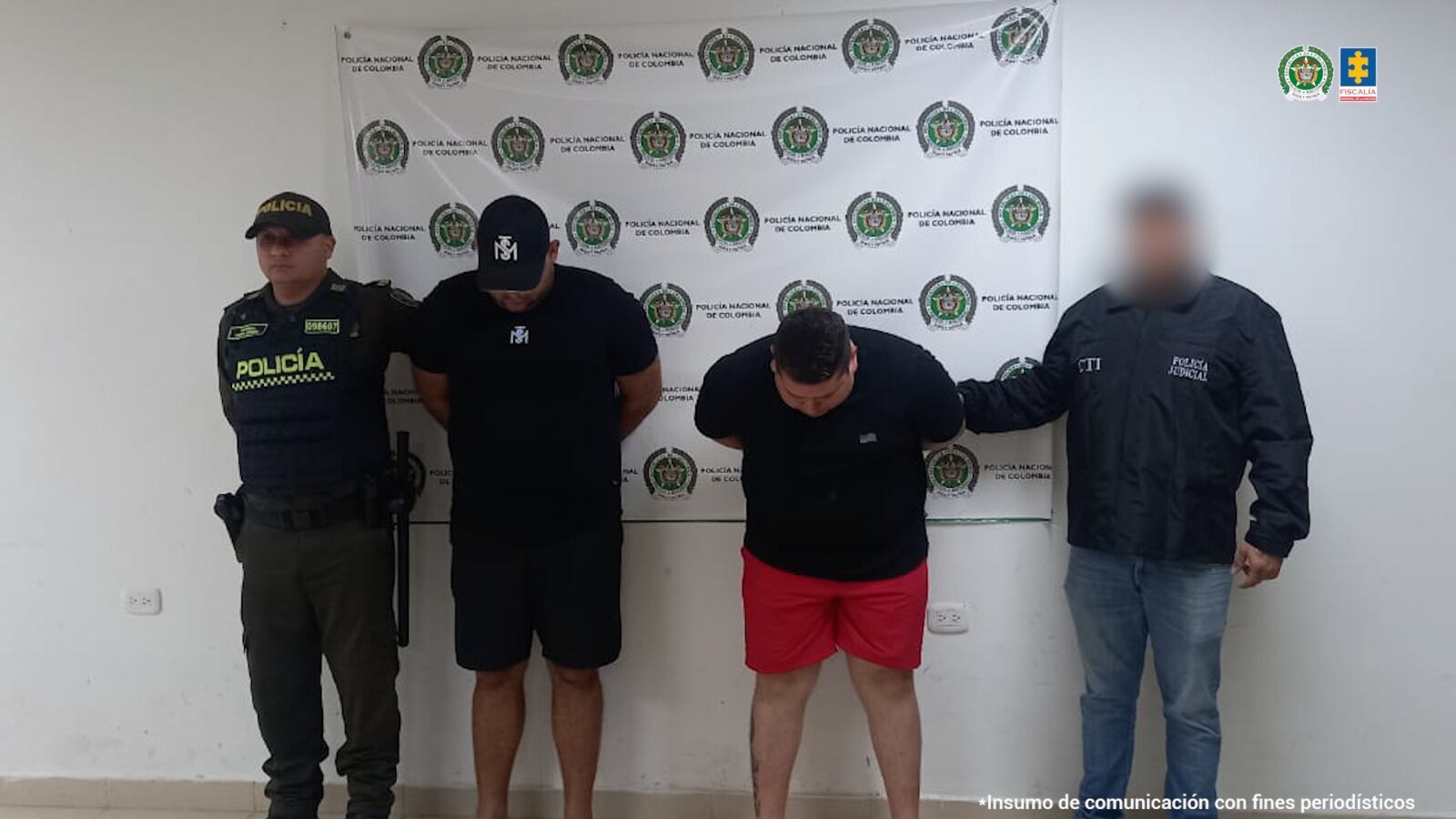 A la cárcel dos hombres señalados de hurto por medios informáticos en cinco municipios de Córdoba. Foto: Fiscalía.