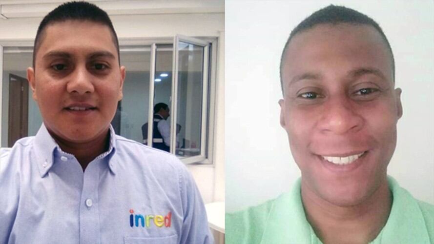 Oscar Eduardo Fajardo Muelas de 31 años y Daniel Quiñónez Orobio de 38 años, desaparecidos en Páez . Foto: Suministrada por familiares