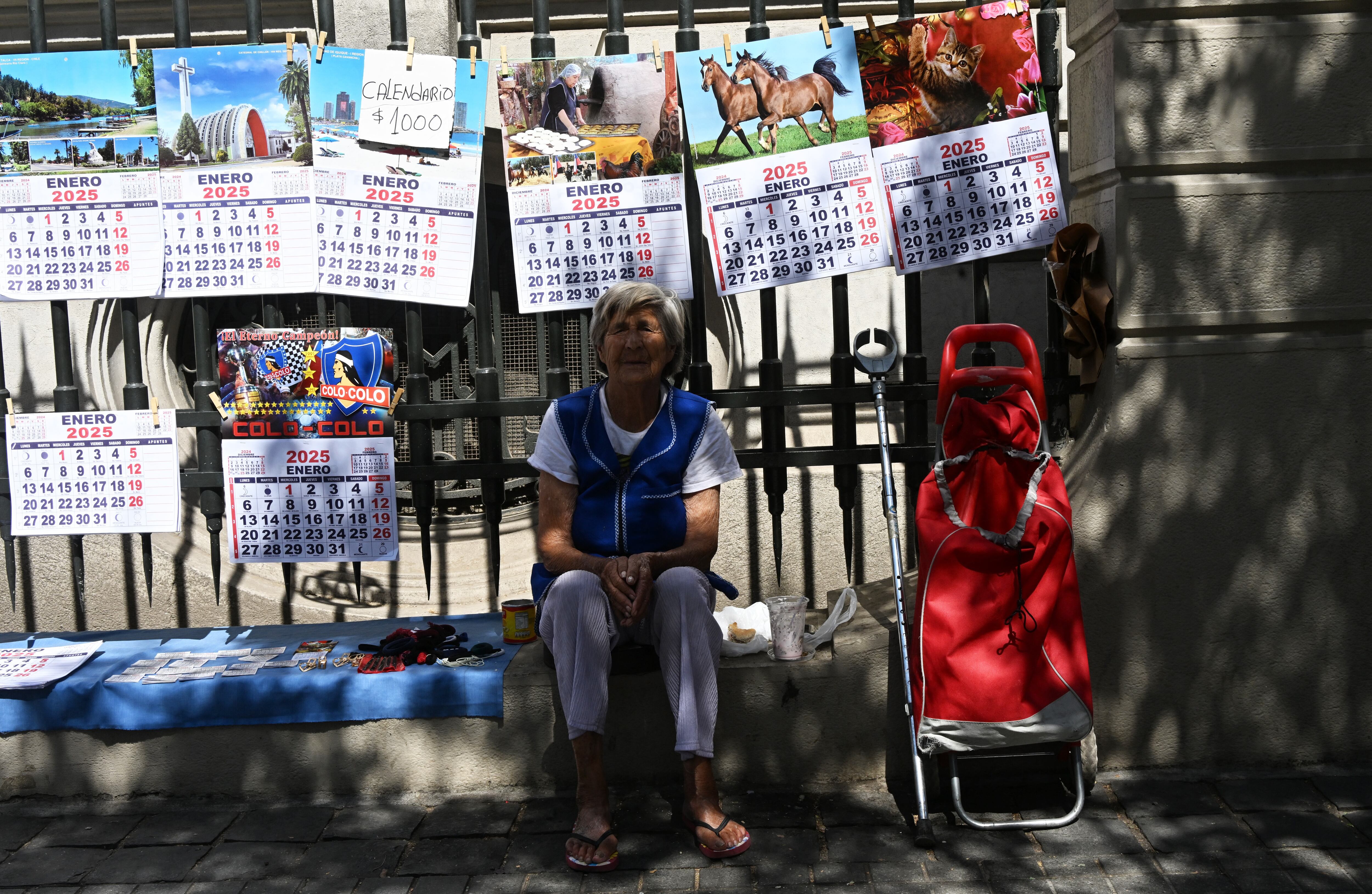 Imagen de referencia de una vendedora de calendarios. AFP vía Getty Images