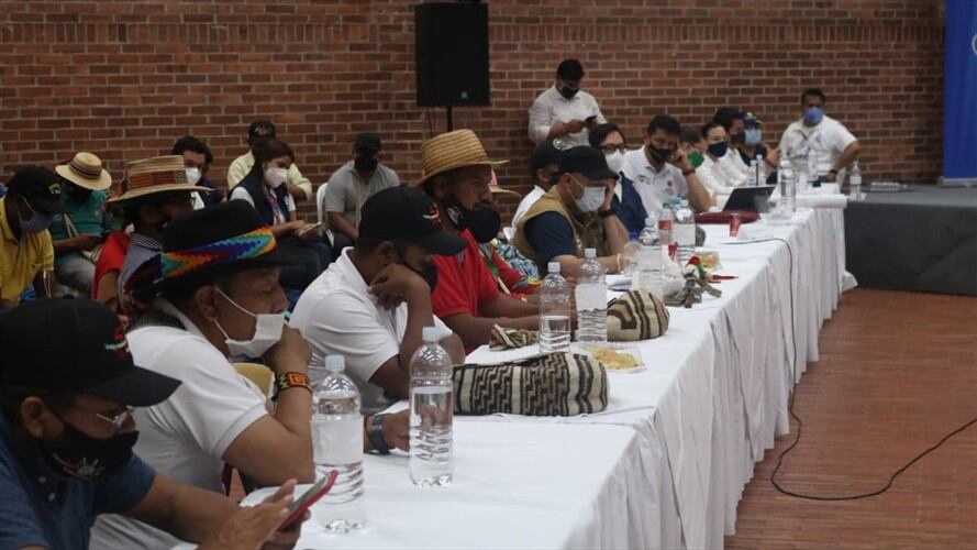 Los líderes indígenas condicionaron la reanudación de las conversaciones a la presencia del presidente Iván Duque. Foto: Alcaldía de Cali