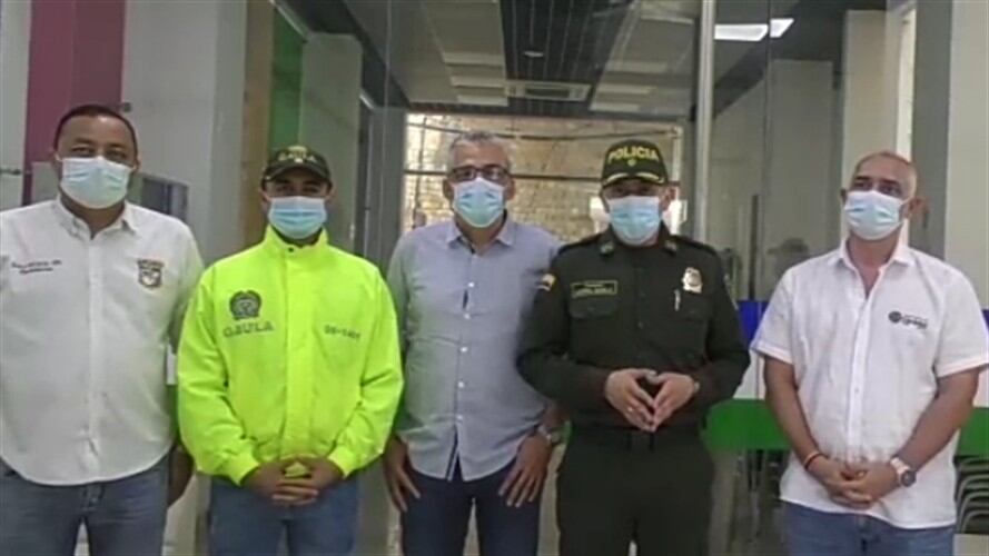 Atacan con arma de fuego las instalaciones de la empresa Aqualia en Planeta Rica. Foto: Policía.