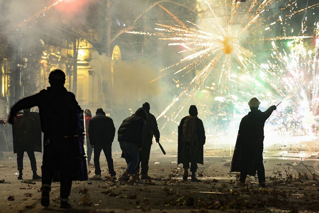 Protestas en Georgia. I Foto: GIORGI ARJEVANIDZE/AFP via Getty Images.