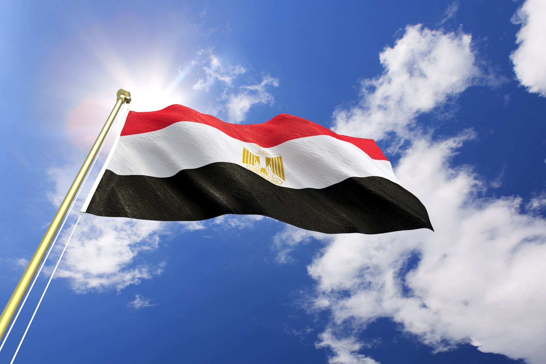Bandera de Egipto. Foto: Getty Images.