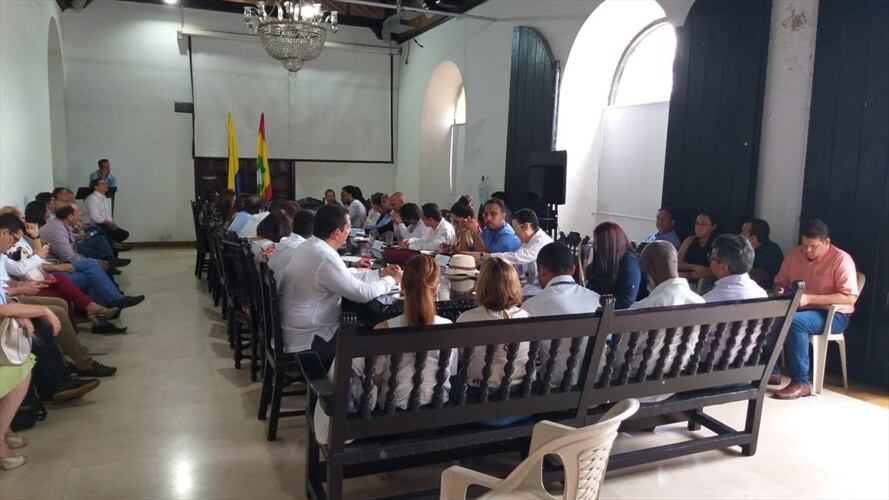 Mesas de empalme de la Alcaldía de Cartagena. Foto: La W