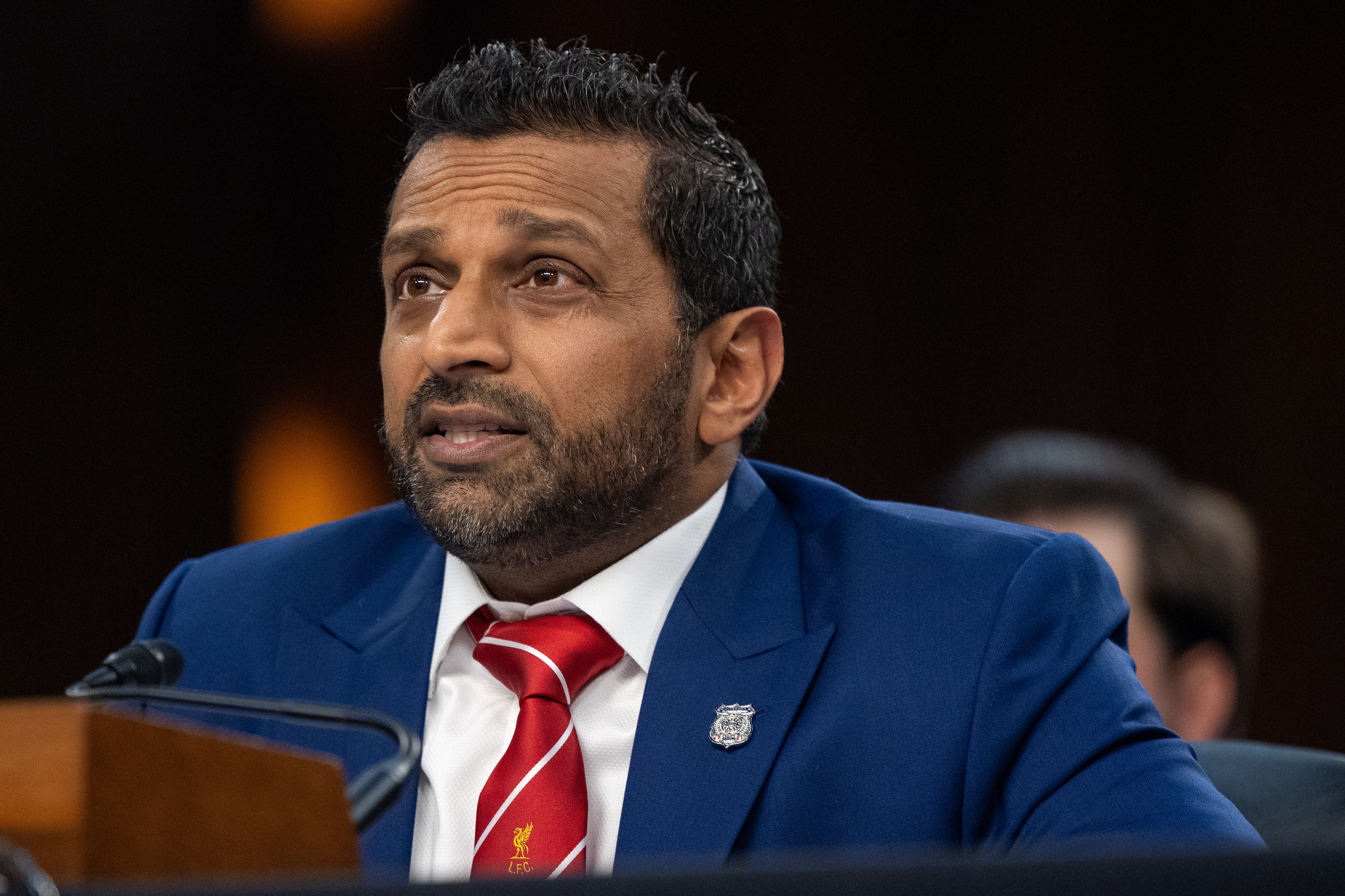 El director del FBI, Kash Patel, pronuncia un discurso inaugural durante una audiencia del Comité Judicial del Senado en Washington D. C., el 16 de septiembre de 2025. (Foto de Nathan Posner/Anadolu vía Getty Images)