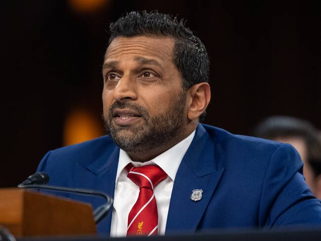 El director del FBI, Kash Patel, pronuncia un discurso inaugural durante una audiencia del Comité Judicial del Senado en Washington D. C., el 16 de septiembre de 2025. (Foto de Nathan Posner/Anadolu vía Getty Images)