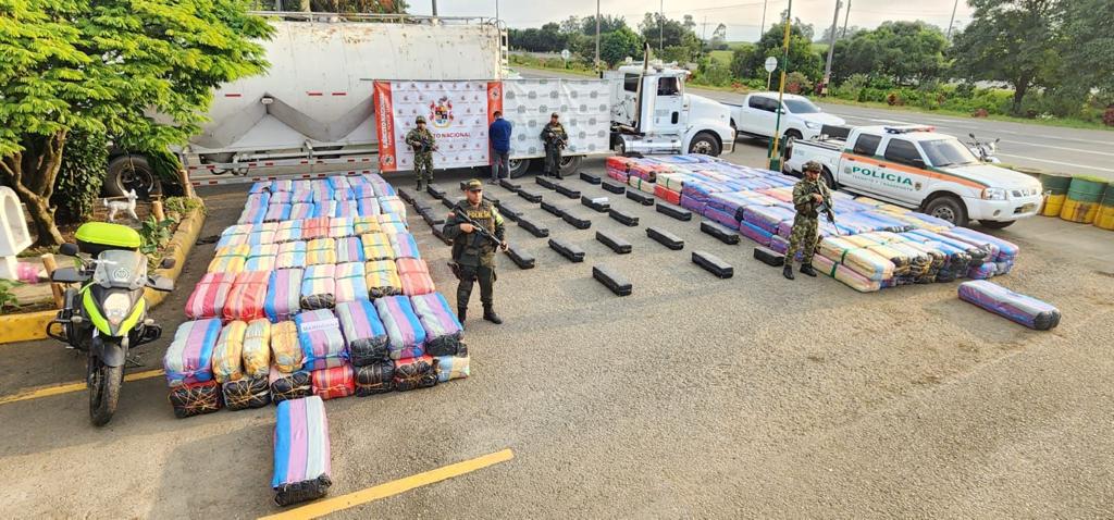 Incautación de marihuana en Cauca. Crédito: Policía Cauca.